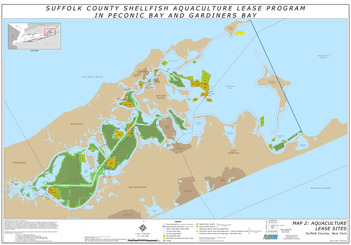 Oyster lease areas Illustrated